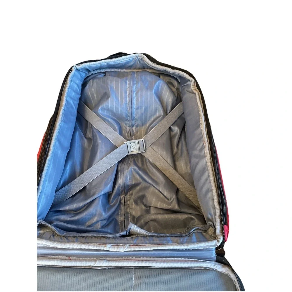 KROSER Carry On Multi-Functional, 16-inch Lightweight Overnight Suitcase - Red
